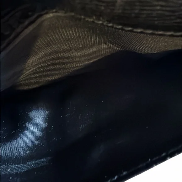 Vintage Gucci Black Textured Leather Continental Wallet - Authentic - Picture 5 of 7